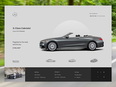 Mercedes S-class concept inspiration landing page mercedes mondrianism mondrianizm ui uiux ux website webui