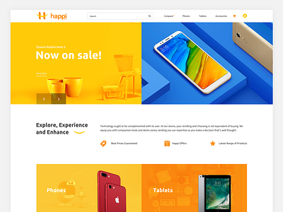 Happi Mobiles cart design ecommerce shopping ui ui design ux web design website