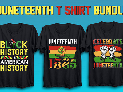 Juneteenth T-shirt design / print template branding bundle design graphic design illustration t shirt typo typography vector