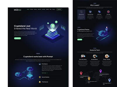 Cryptoland Just Entered The Real World Landing Page branding capture landing page landing page ui ui design ui landing page ui ux design uiux landing page ux design ux landing page