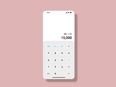 Calculator UI design illustration ui