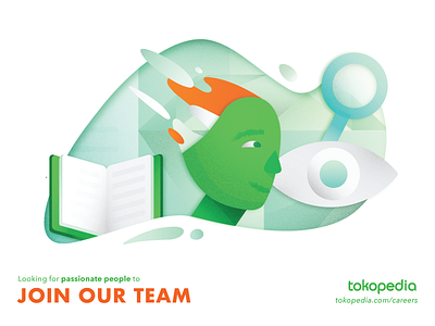 Tokopedia is Hiring! illustration job tokopedia ui ux web vacancy