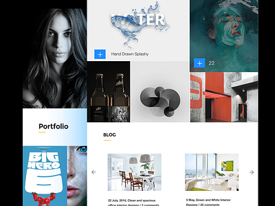 Portfolio Website clean flat photography portfolio website