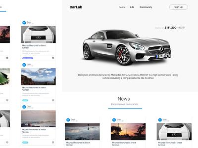 Redesigened the landing page of CarLab car clean flat landing page ui