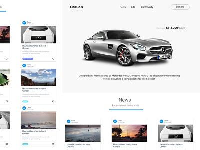 Redesigened the landing page of CarLab