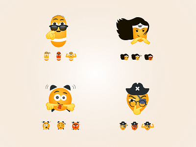 Emojis for medical app cartoons emoji moods emojis expressions illustrations medicine app medicine emoji yellow yellow emojis