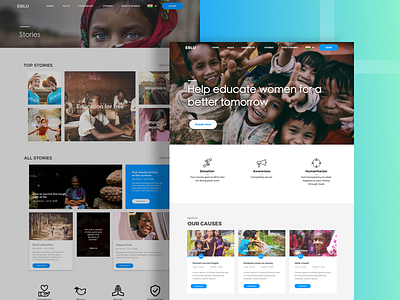 Website for NGO child labour designing educate help ngo non profit orphanage shot ui ux website website design