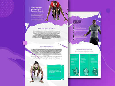 One-pager fitness report designing fitness healthcare one pager ui uidesign ux vector