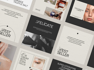 Delicate - social media templates branding design graphic design typography
