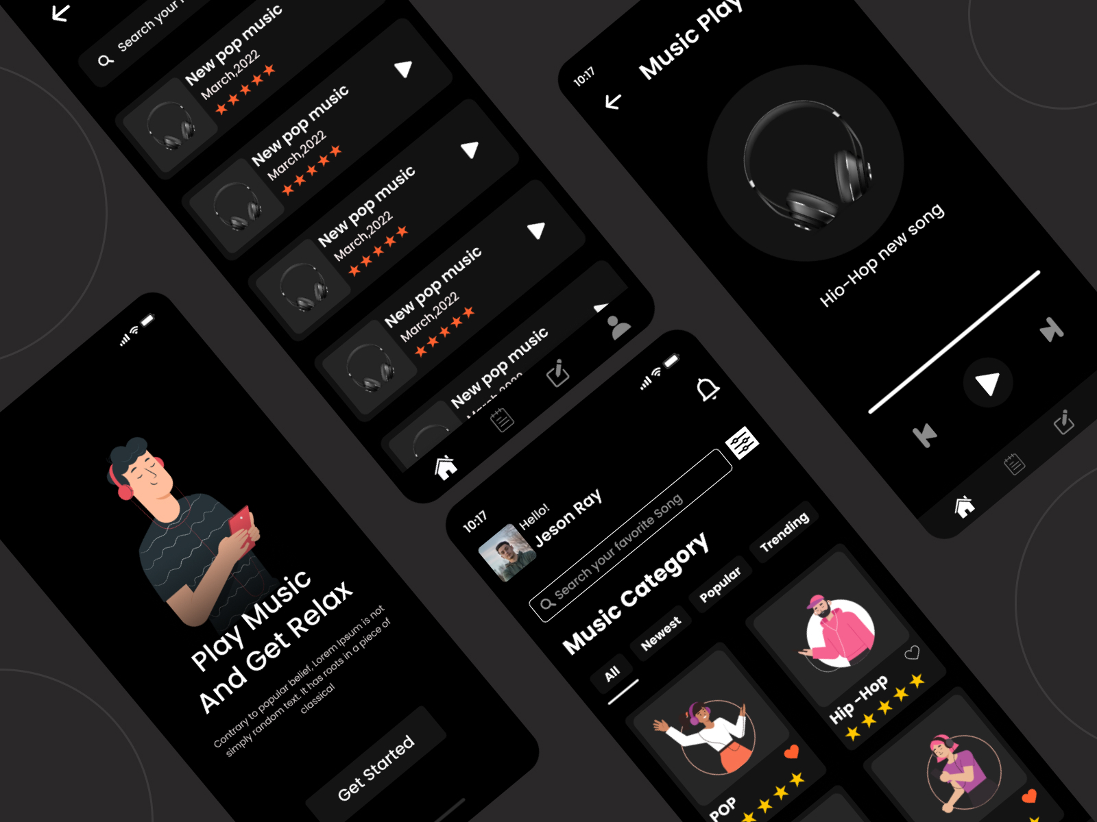 Music application Ui by Kh. Khalid Hosen on Dribbble