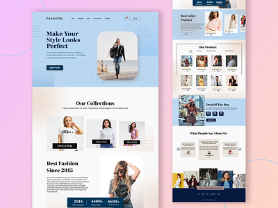 Fashion E-commerce Website - Landing Page adobe xd app design in figma apps e commerce e commerce landing page e commerce website fashion fashion ap fashion design fashion landing page fashion website figma landing page ui uiux ux