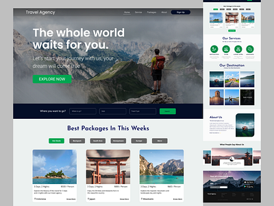 Travel Agency Landing Page UI