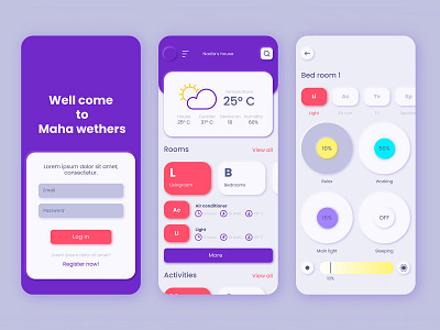 Weather App UI Design adobe xd animation app design in figma apps branding design figma google weather google weather app graphic design illustration logo ui uiux ux weather weather app weather app design weather app ui weather ui