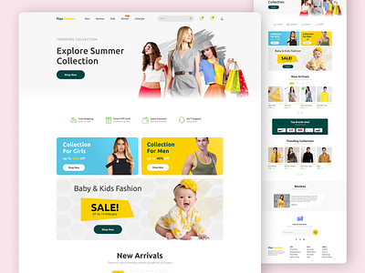 Fashion E-commerce Website adobe xd app design in figma apps design e commerce e commerce website fashion fashion e commerce website fashion landing page fashion website figma illustration landing page logo online shoping shopify website uiux ux web design website