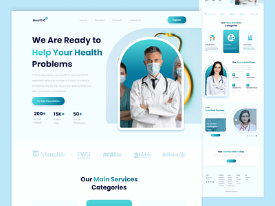 Health Care - Landing Page UI Design