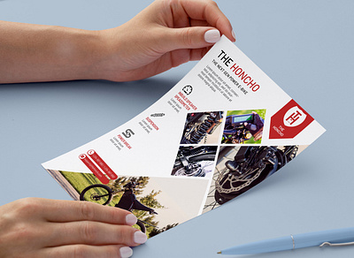 The Honcho E-Bike Flyer branding design ebike flyer graphic design red ui ux