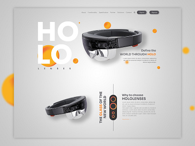 Hololenses Website Design 2 branding concept design graphic design light trend ui unique ux website website design