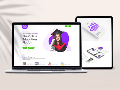Edutop is an educational online platform clean corporate design education graphic design new trendy tutorial ui unique ux website website design