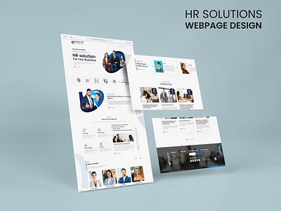 Unique, flat, trendy, modern new HR SOLUTION web design