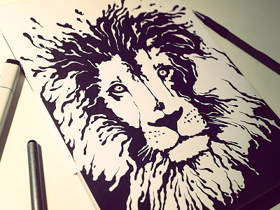 Tears copic drawing ink lion tears