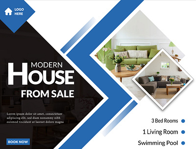 Modern House Design banner design design graphic design home house illustration modern house design vector