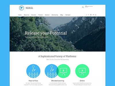 Release Your Potential care health hospital learning responsive venn diagram web design