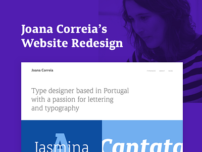Joana Correia's Website Redesign font purple typeface typography user interface website