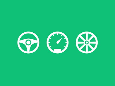Car Icons car chronometer icons steering wheel velocimeter wheel