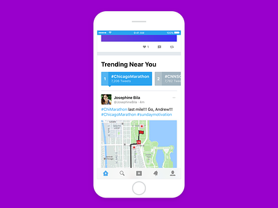 Trending Near You ia mobile navigation near redesign trending twitter ui ux wireframe
