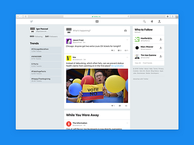 Twitter for the Web concept desktop ia redesign responsive twitter ui ux web