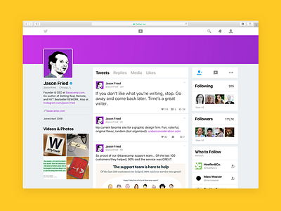 Twitter Profile for the Web ia profile redesign twitter ui user ux