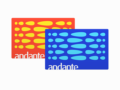 Andante blue concept orange pattern redesign travel card