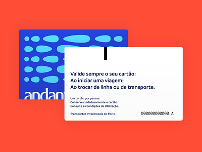 Andante blue concept pattern redesign travel card