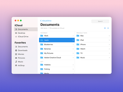Finder 10.14 concept finder icloud ios macos osx redesign way finding wwdc wwdc18