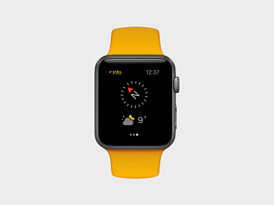 Hiking App for Apple Watch app apple apple watch backpacking black hiking minimalist orange ui user interface