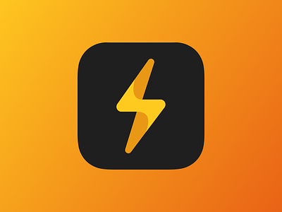 Stok App Icon app flash gradient icon iconography ios iphone lightning orange square yellow
