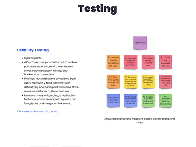 Usability Testing & Findings