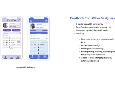 Feedback from Other Designers design prototypes revision ui ux wireframes