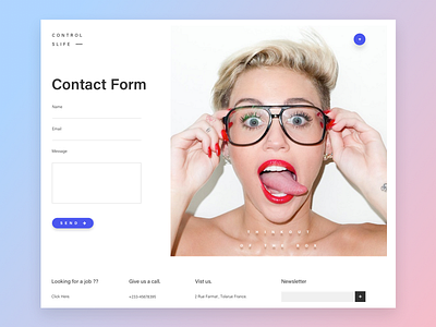 Basic Contact Form Card card contact crazy design gradient graphic minimal minimalism product ui ux website