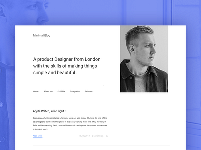 Minimal portfolio website