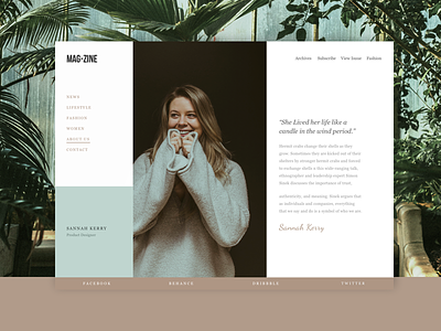 About Card about color design landing minimal product subscribe theme tropical typography ui ux