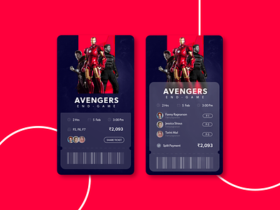 Movie with friends illsutration lettering logo mobile motion movie tickets typography ui ux