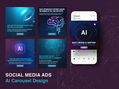 AI Instagram/Facebook Carousel Post Design