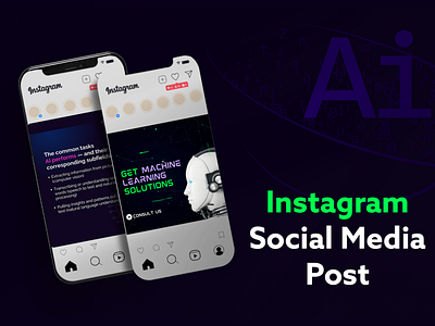 AI Technology Instagram/Facebook Post Mockup