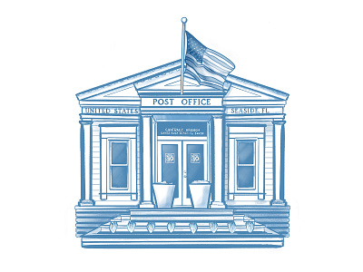 Post Office Illustration | Seaside, Florida