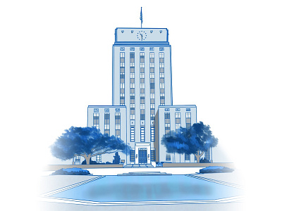 City Hall - Downtown Houston, Texas houston illustration procreate