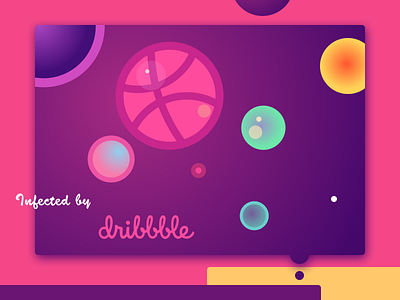 Dribbble the Universe debuts first shot illustration infect invitation universe