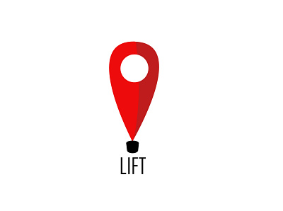 Lift hot air balloon logo graphic design logo