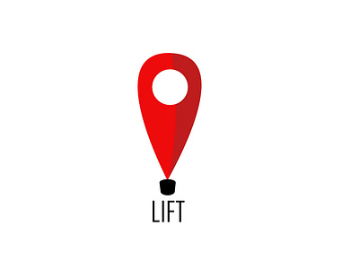 Lift hot air balloon logo