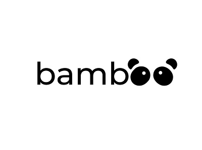 bamboo panda logo graphic design logo